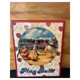 Play Ball Vintage Mickey and Friends Art Sign