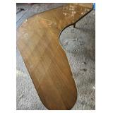 Vintage 1960s MCM Boomerang Table with Glass