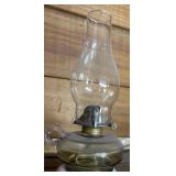 Vintage Finger Oil Lamp Green Glass