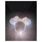 Disney Parks Magic Silver Sequin Minnie Mouse Ears