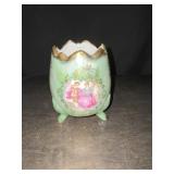 Vintage Porcelain Lusterware Egg Vase