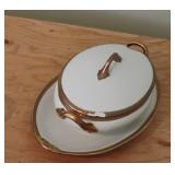 Antique Limoges Covered Sauce Boat (B7)