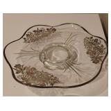 Art Deco Glass cake plate (B15)