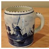 Vintage Delft Blue Pottery Mug Holland (B10)