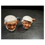 Vintage Toby mug-style salt and pepper shakers