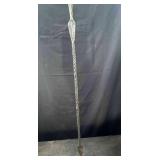 Vintage hand-forged iron fire poker