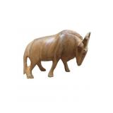 Wood Carved Bull Sculpture (B9)