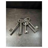 Antique-style metal skeleton keys
