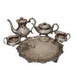 Vintage 5-piece silver-plated tea and coffee (B8)