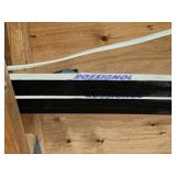 Vintage Rossignol cross-country skis and poles**