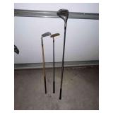 Antique golf clubs