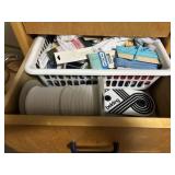 Drawer of Assorted Fabrics and Sewing Supplies