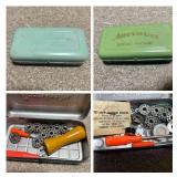 Sewing Accessories in Tin Cases