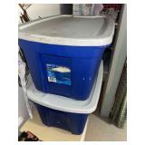 (2) Bins of Assorted Fabrics / Materials