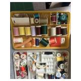 Box of assorted Sewing Items / Thread and more