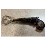 Novelty bottle opener gun