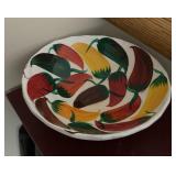 Vintage Mexican pottery tripod salsa bowl **