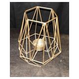 Decorative geometric gold tealight holder