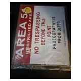 Area 51 Restricted Area Metal Tin Sign