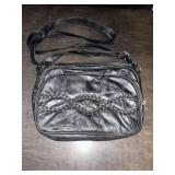 Black Braided Crossbody Bag