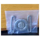 Naval 2-Piece Interlocking Silver tone belt buckle
