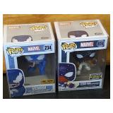 Funko Pop Venom and Spider Man Captain Universe