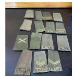Canadian Army olive drab (OD) rank slip-ons