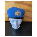 United Nations blue wool peacekeeping beret