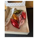 Vintage Mercury Glass Teardrop Christmas Ornaments