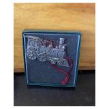 Vintage 1988 Seagull Pewter Train Engine Ornament