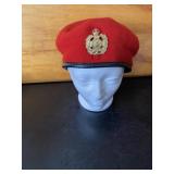 Canadian Armed Forces Red Beret w/ Badge