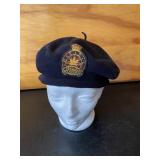 Vintage Royal Canadian Legion navy blue wool beret