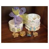 Vintage & ceramic Easter baskets & Bunnies