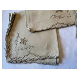 vintage Madeira linen cocktail napkins