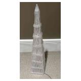 lighted acrylic 'spun crystal' cone tree
