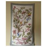 Needlepoint textile wall hanging