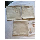 vintage damask linen napkins