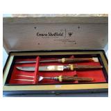 Vintage Crown Sheffield 3-piece carving set