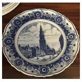 Vintage Delft Blue wall plate