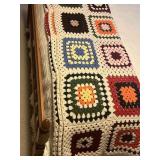 Vintage 1970s Crocheted Blanket