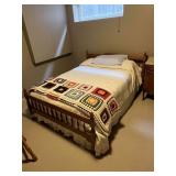 Beautiful Double Bed Frame, Headboard & Mattress