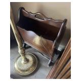 Vintage mahogany magazine rack