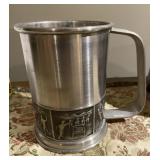 Vintage pewter tankard