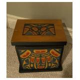 Vintage Haida Cedar Box Clarence A. Wells