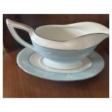 Vintage Minton Turquoise Cameo gravy boat