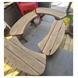 (4) Wooden Benches form Circle ONLY