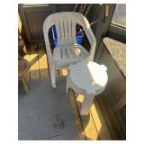 Plastic White Chair and Table
