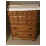 Vintage 11 Drawer Tallboy Dresser