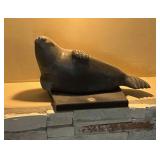 Authentic Inuit soapstone seal sculpture