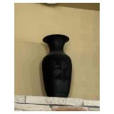 Black ceramic art pottery vase